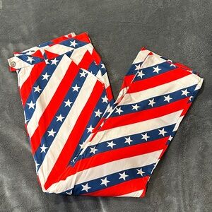 Bold Star-Spangled Men's Golf Pants 38/30